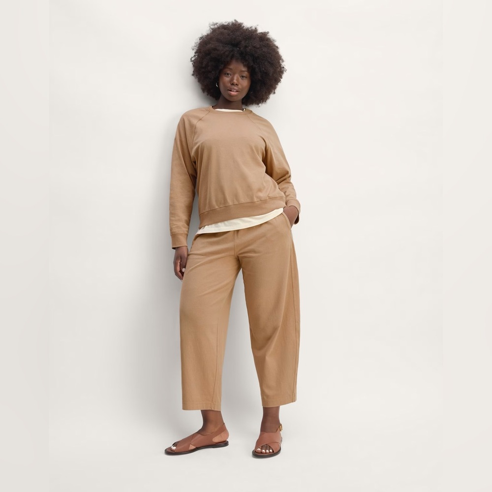 Everlane Tan Barrel Leg Pants